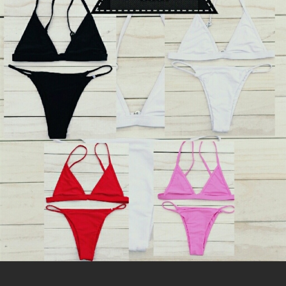 PINK Brazilian Bikini Swimwear Women Bathing Suit - Picture 2 of 5